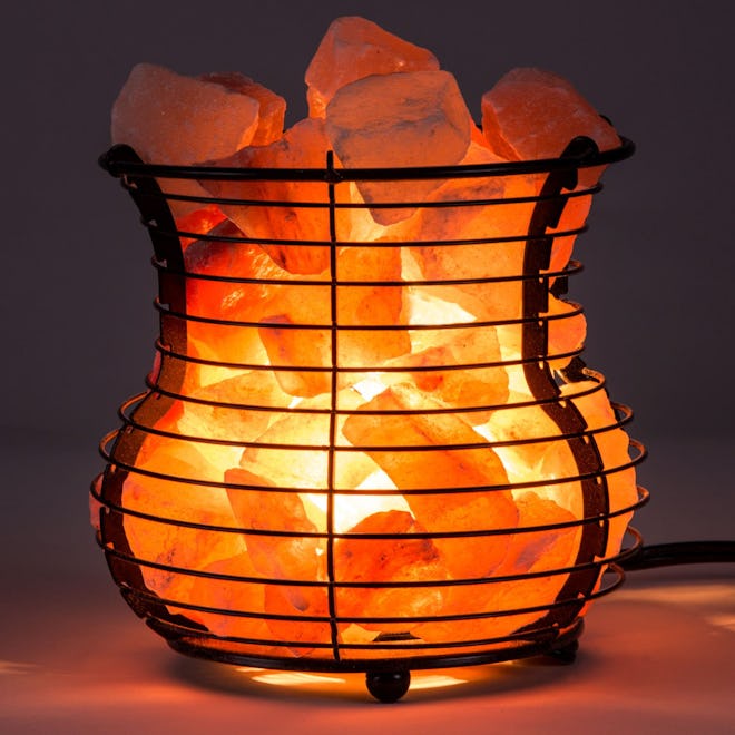 Himalayan Pink Salt Lamp Basket by Crystal Allies