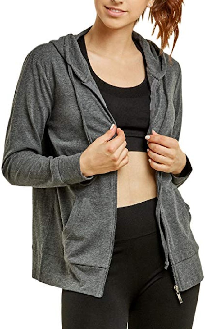 Sofra Thin Cotton Zip Up Hoodie