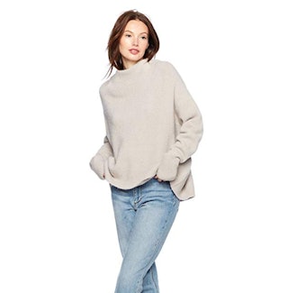 Cable Stitch Women's Mock Neck Sweater