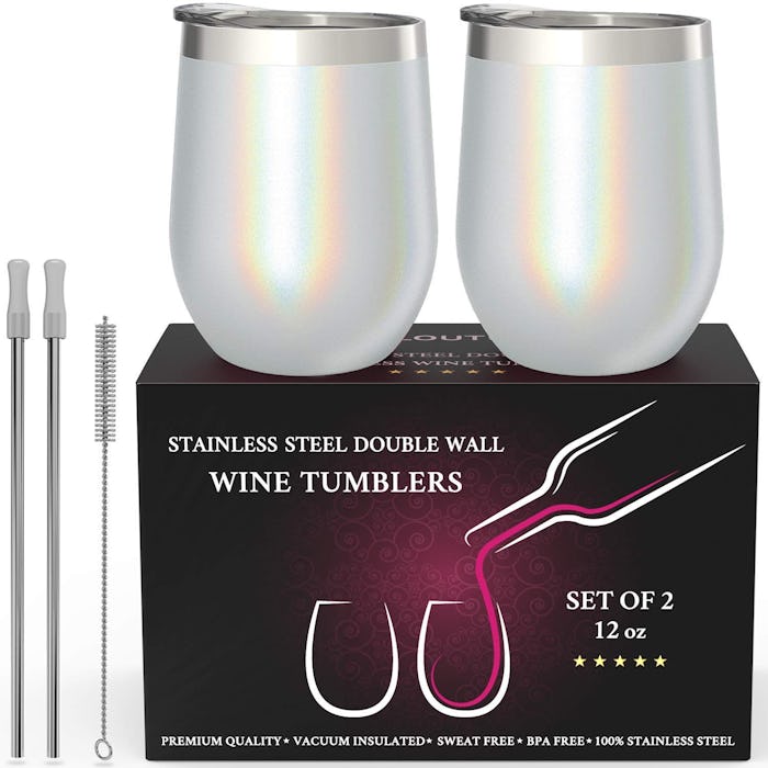 CHILLOUT LIFE Stainless Steel Wine Tumbler (2-Pack)