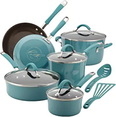Rachael Ray Nonstick Cookware Pots and Pans Set (12 Pieces)