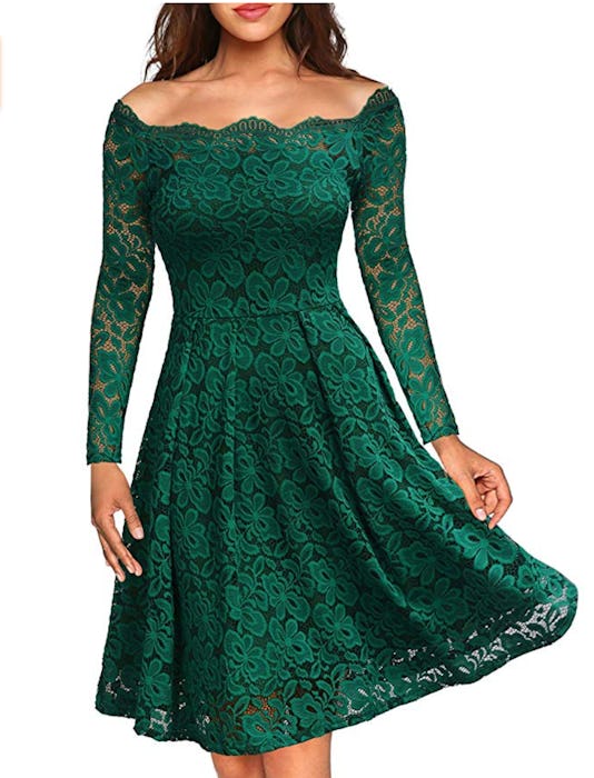 MISSMAY Women's Vintage Floral Lace Party Dress