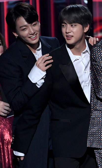 BTS' Jin and Jungkook share a special moment together at the 2019 Billboard Music Awards.