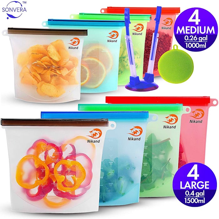 Lemason Reusable Silicone Bags (Set Of 8)