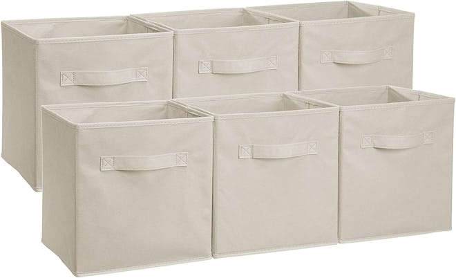 AmazonBasics Foldable Storage Bins Cubes Organizer (Set of 6)