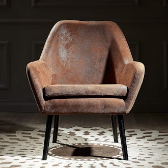 Versanora VNF-00033AF Divano Accent Chair, Aged Fabric Brown