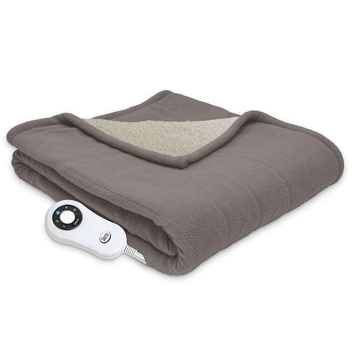 Serta | Reversible Sherpa/Fleece Heated Electric Throw Blanket