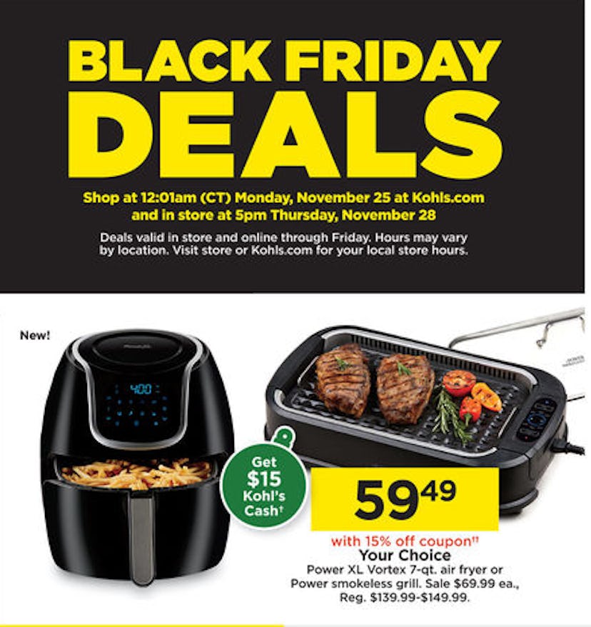 Power XL Vortex 7-Quart air fryer on sale at Kohl's for Black Friday 2019