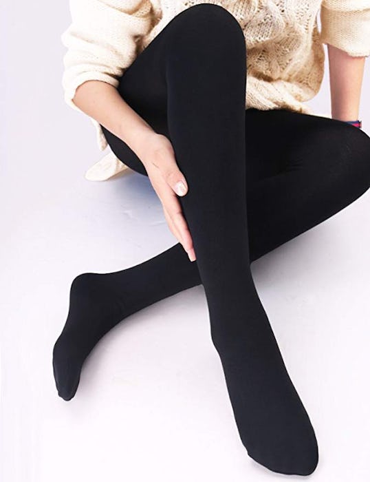 VERO MONTE Womens Opaque Warm Fleece Lined Tights 