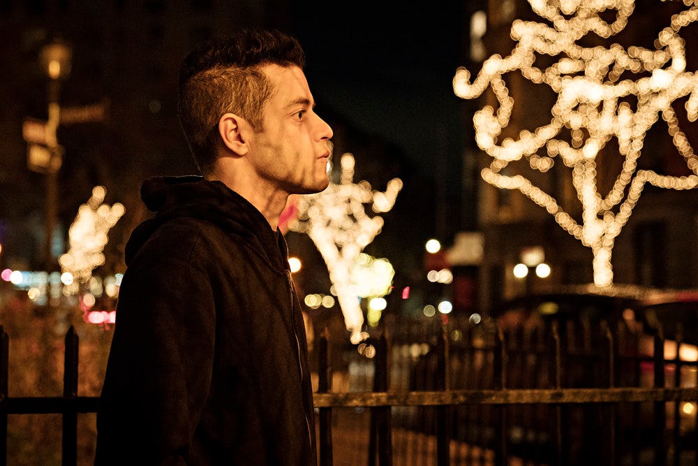 Rami Malek as Elliot Alderson in Mr. Robot