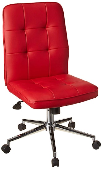 Boss Office Products Mellennial Modern Home Office Chair without Arms in Red