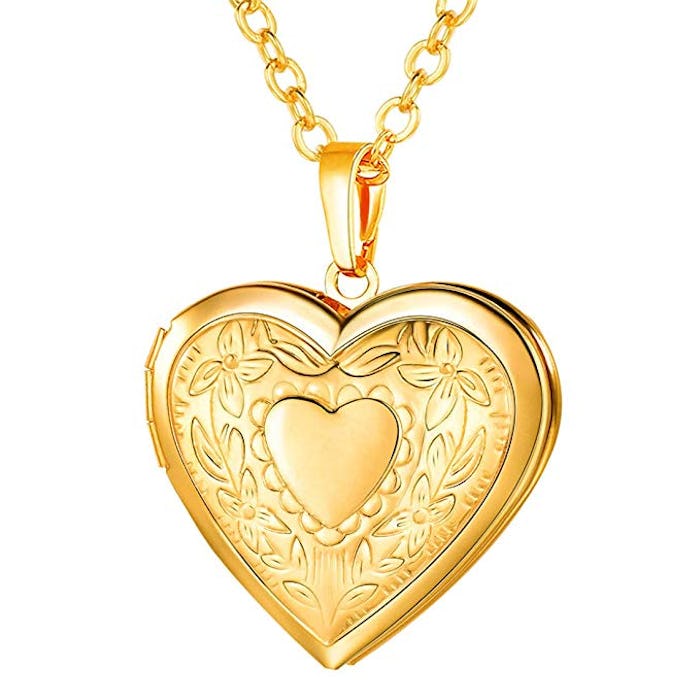 U7 Locket Necklace Platinum /18K Gold Photo Lockets 