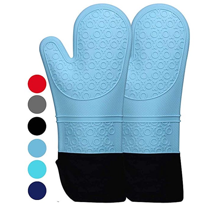 HOMWE Extra Long Professional Silicone Oven Mitt 