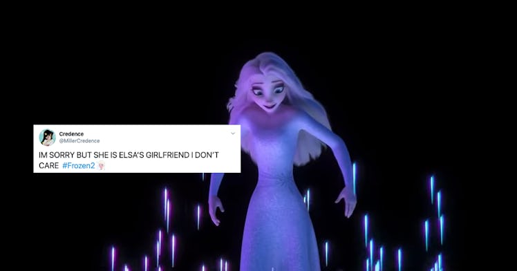 Tweet and photo of Elsa in 'Frozen 2'