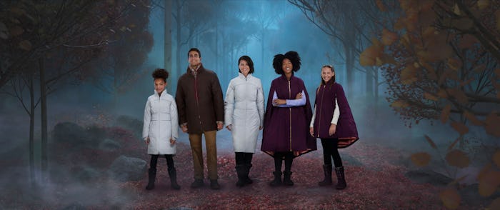 models wearing coats from Columbia's frozen 2 line