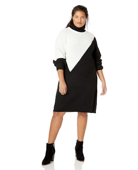Vince Camuto Women's Plus Size Colorblock Sweater Dress
