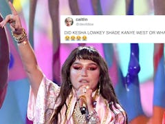 Kesha's 2019 American Music Awards performance may have included shade towards Kanye West.