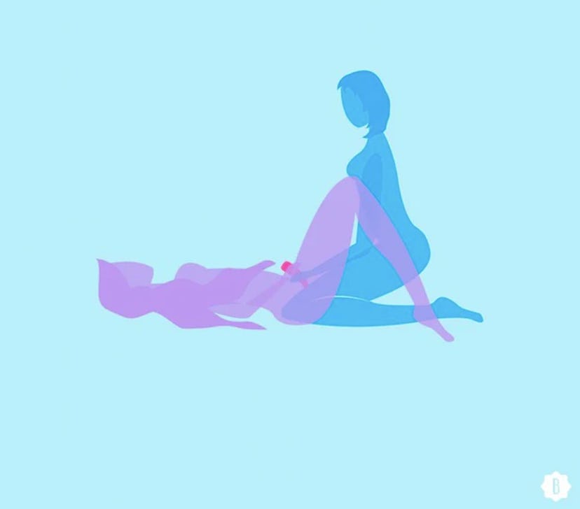 A drawn image of a couple using a vibrator during sex.