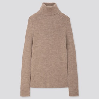 Extra Fine Merino Ribbed Turtleneck Sweater