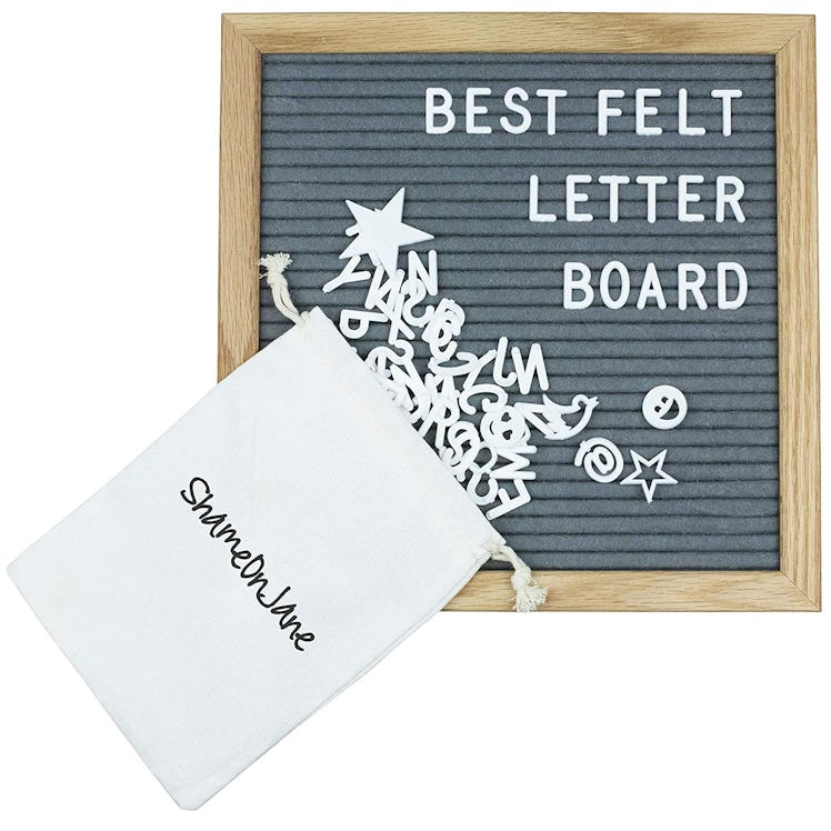 ShameOnJane Grey Changeable Felt Letter Board
