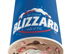 Dairy Queen's new Peppermint Hot Cocoa Blizzard is a chilly holiday treat.
