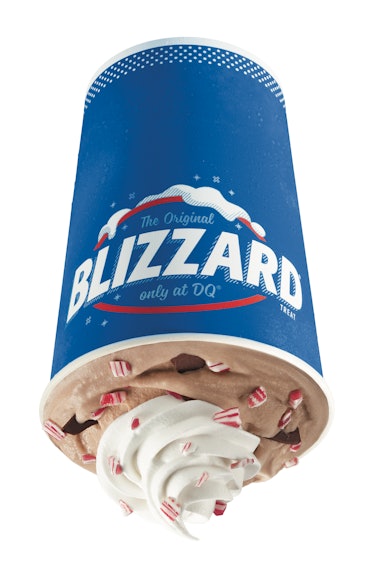 Dairy Queen's new Peppermint Hot Cocoa Blizzard is a chilly holiday treat.