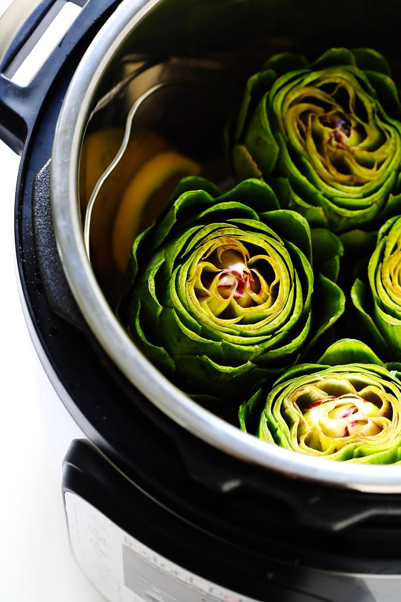 Steamed Artichokes is a delicious side dish Instant Pot recipe for Friendsgiving 2019 you can make i...