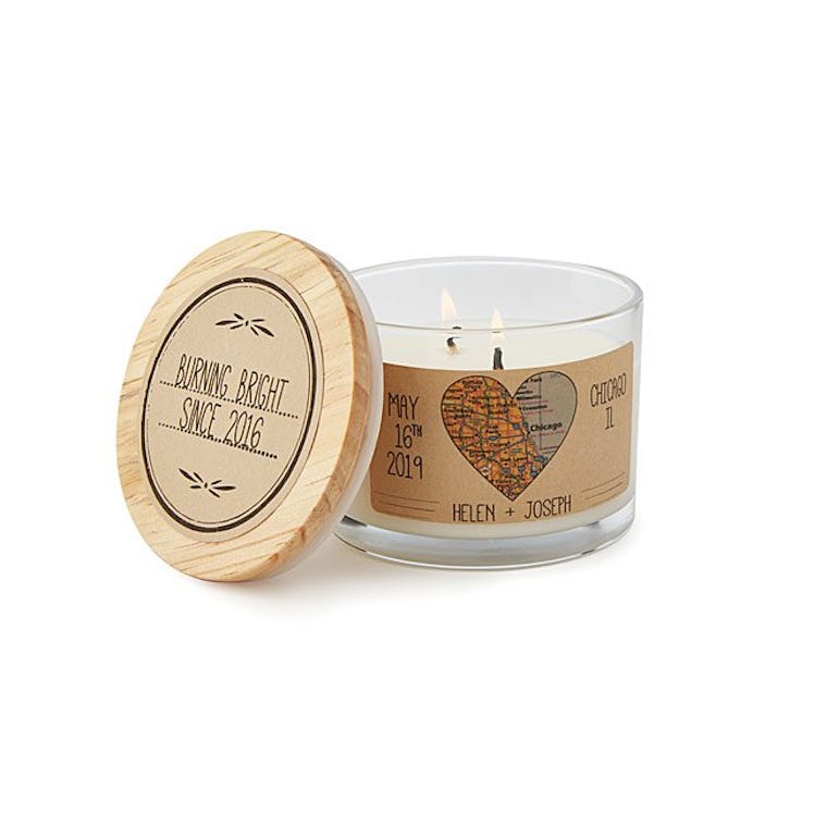 Anniversary Map Candle