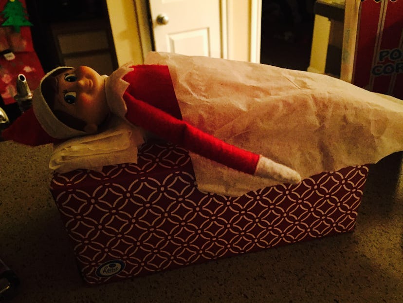 You can let your Elf rest for the day on a box of tissues to recover if Your Elf on the Shelf is tou...