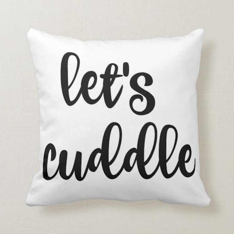 'Let's Cuddle' Throw Pillow