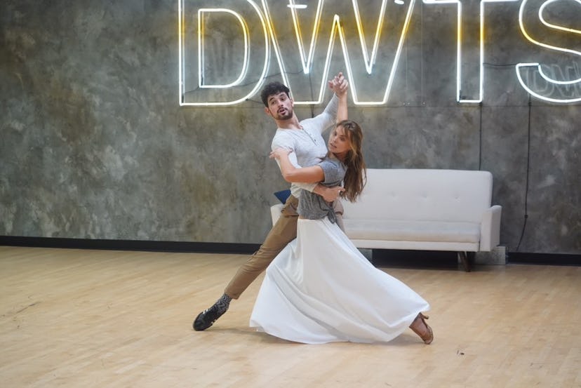 Hannah Brown and Alan Bersten practice the Viennese waltz for DWTS.