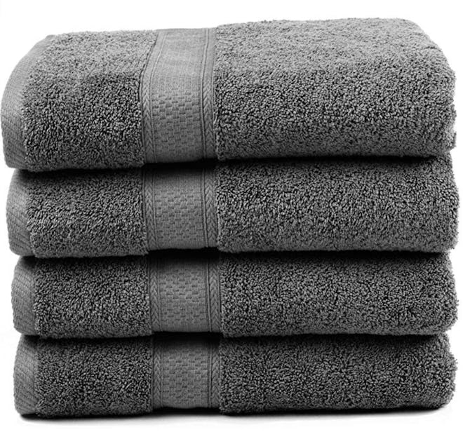 Ariv Collection Premium Bamboo Cotton Bath Towels (Set of 4)
