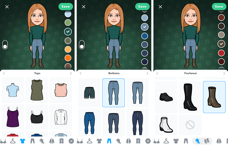 Snapchat's New Mix & Match Bitmoji Outfits
