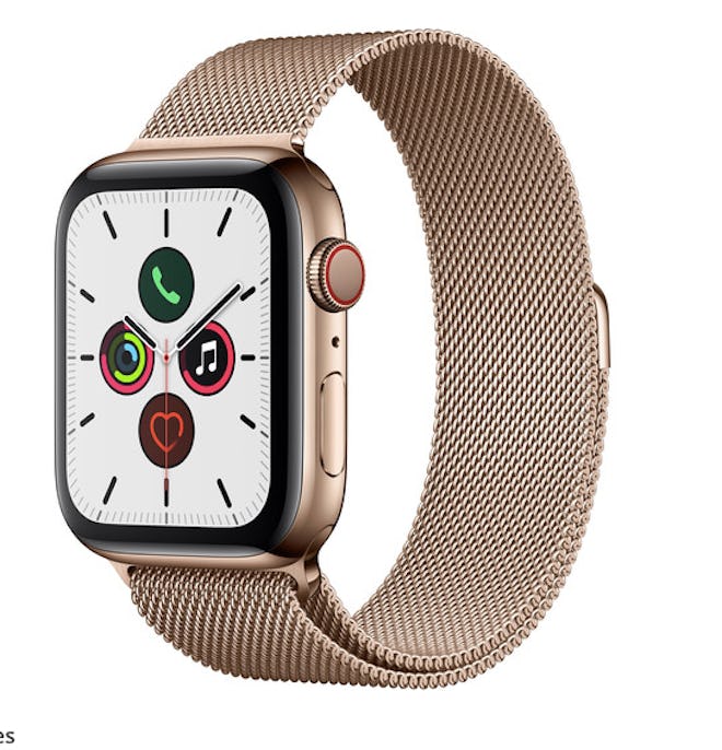 Apple Watch Series 5 (GPS + Cell, 44mm, Gold Stainless Steel, Gold Milanese Loop)