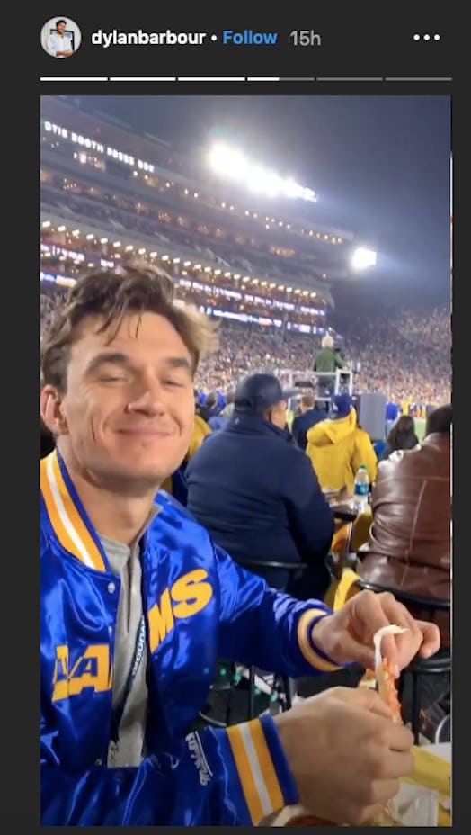 Tyler C. joins Bachelor costars at a football game.