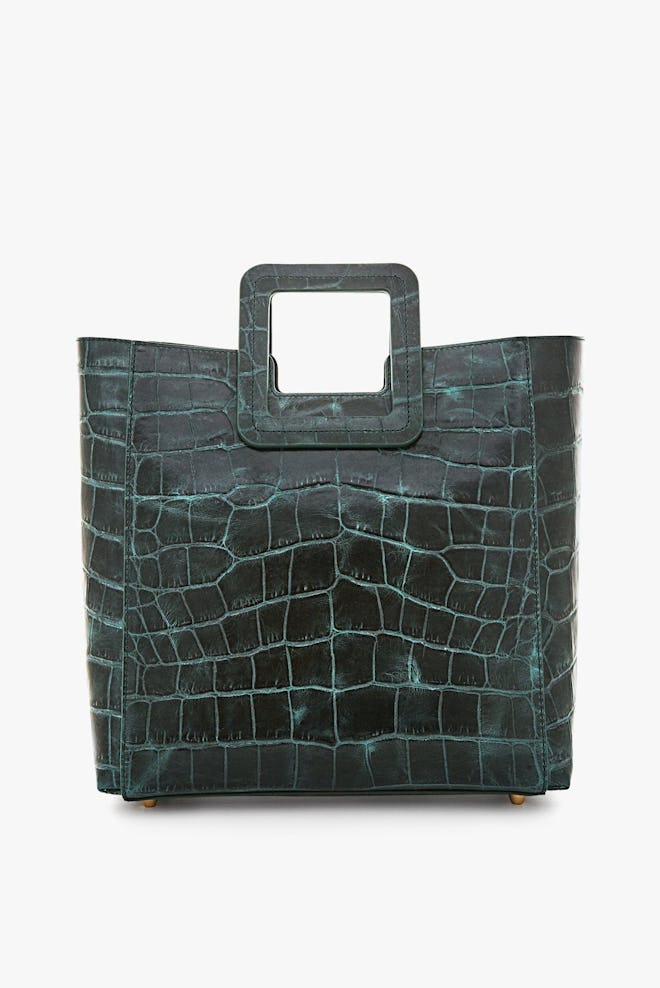 Shirley Leather Bag Ivy Croc Embossed 