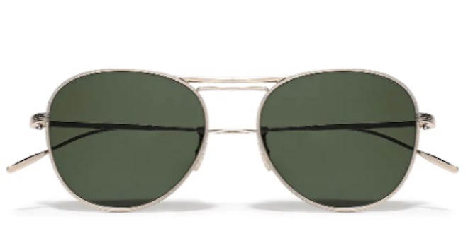 Cade aviator-style gold-tone sunglasses