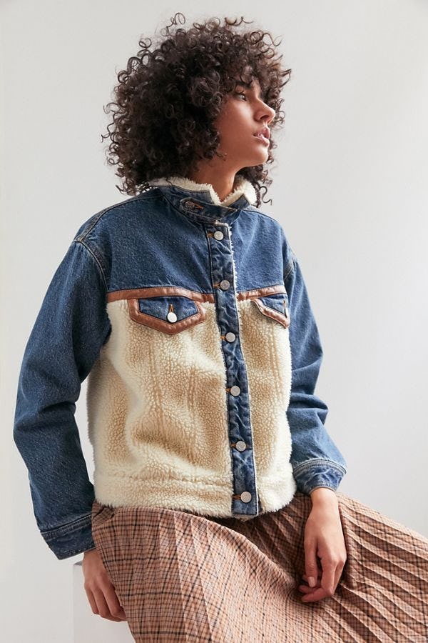 levis sherpa jacket urban outfitters