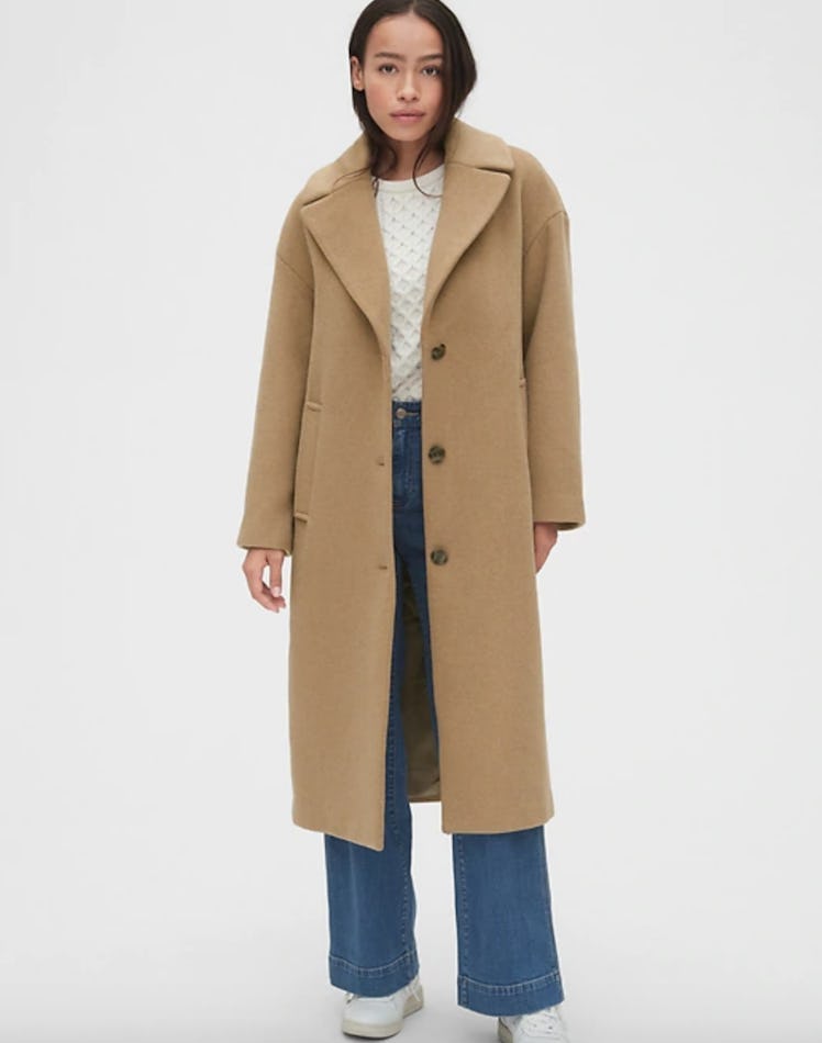 Oversized Longline Wool-Blend Coat