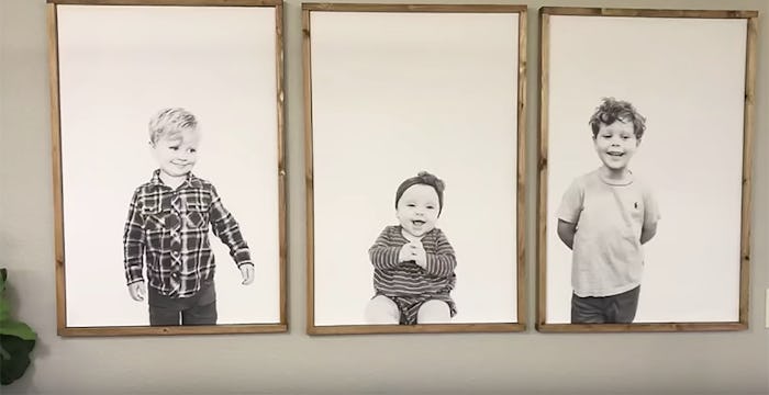 Jessa Duggar shared a DIY video on how to make minimalist kid portraits.