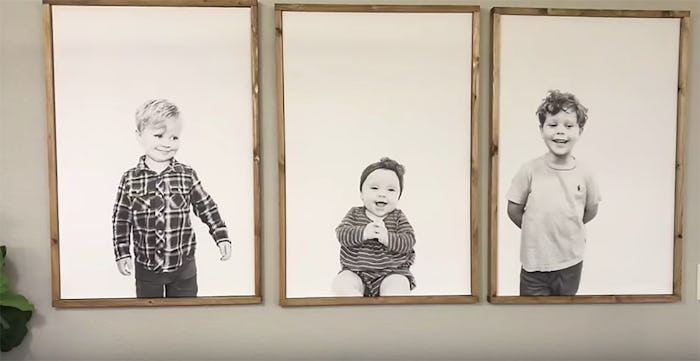 Jessa Duggar shared a DIY video on how to make minimalist kid portraits. 