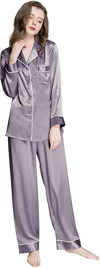 LONXU Satin Pajamas Set