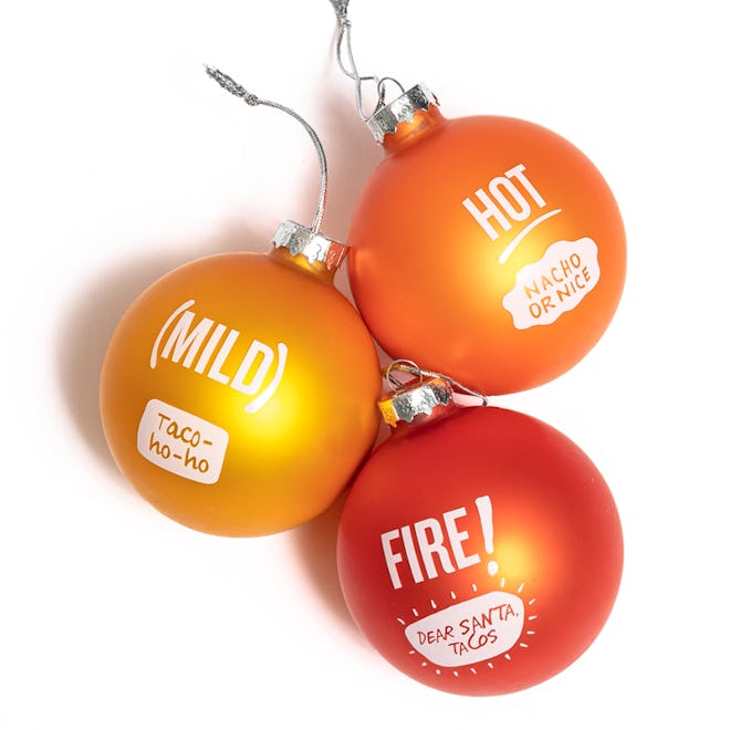 3ct Taco Bell Sauce Packet Holiday Ornament Set