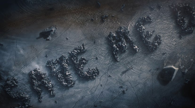 Adrian Veidt's message of "Save Me D—" in Watchmen
