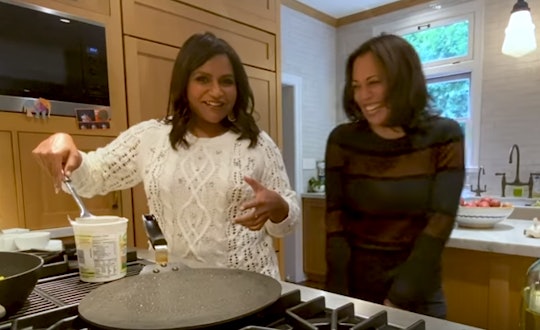 Kamala Harris learns how to cook Indian food from Mindy Kaling
