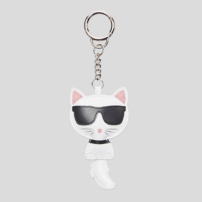 Choupette Leather Keychain 