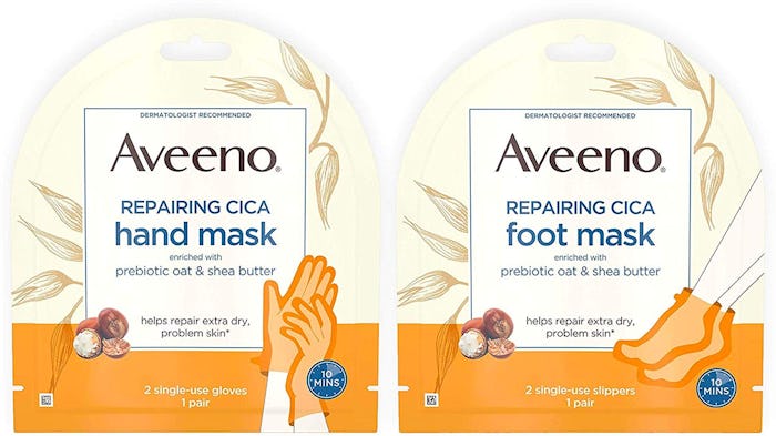 Aveeno Repairing CICA Foot Mask&Hand Mask with Prebiotic Oat and Shea Butter