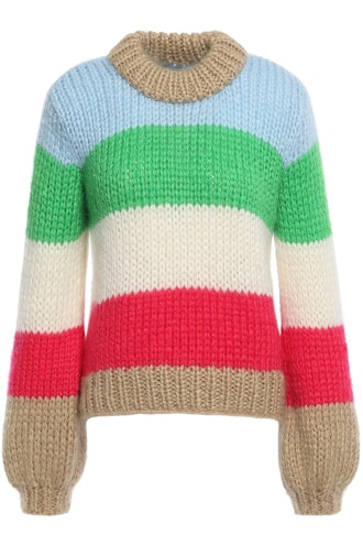 Julliard Color-Block Mohair and Wool-Blend Sweater