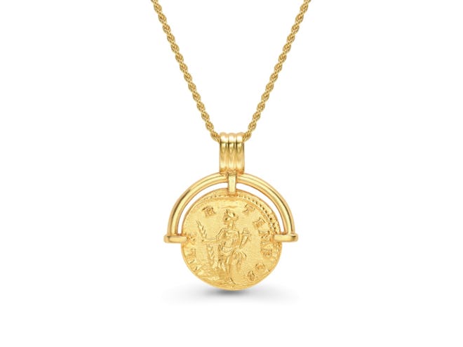 Lucy Williams Gold Roman Arc Coin Necklace