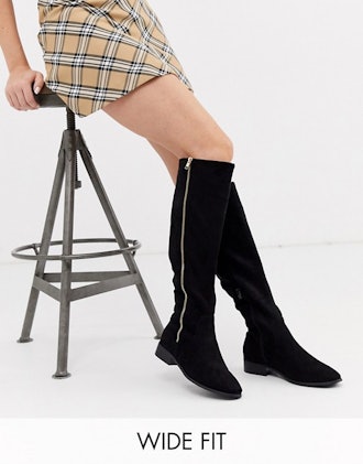 ASOS Design Wide Fit Blair Knee High Boots